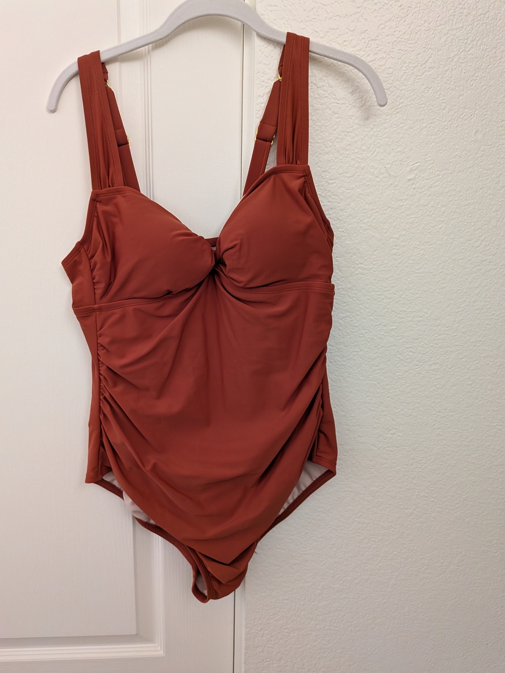 Shade & Shore Rust One-Piece Swimsuit - Size Large